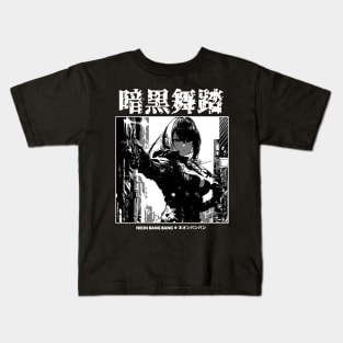 Cyberpunk Anime Cyborg Tech Girl Japanese Streetwear Kids T-Shirt